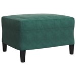 vidaXL Ensemble de canapés 3 Pièces avec coussins Vert foncé Velours