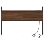 vidaXL Headboard de Rangement avec Station de Charge Chêne marron