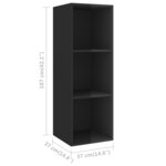 Vidaxl ensemble de meuble tv 3 pièces noir brillant aggloméré
