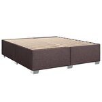 vidaXL Cadre de lit sans matelas marron foncé 200x200 cm tissu
