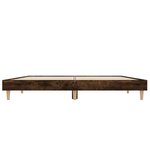 vidaXL Cadre de lit chêne fumé 120x190 cm bois d'ingénierie