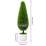 Plante artificielle Topiaire Pin avec pot 24x90 cm Vert