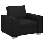 vidaXL Fauteuil Noir 100 cm Simili cuir