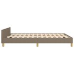vidaXL Cadre de lit avec tête de lit Taupe 140x190 cm Tissu