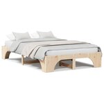 vidaXL Cadre de lit Pin massif 197 x 147 x 30 cm Bois massif en pin