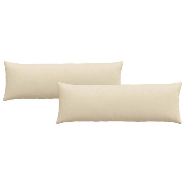 vidaXL Coussins de canapé 2 Pièces Crème 120 x 40 cm tissu