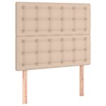 vidaXL Sommier à lattes de lit avec matelas et LED Cappuccino 90x190cm