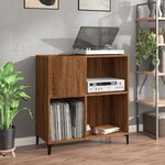 vidaXL Armoire à disques chêne marron 84 5x38x89 cm bois d'ingénierie