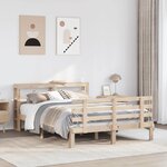 vidaXL Cadre de lit avec tête de lit sans matelas 160x200 cm