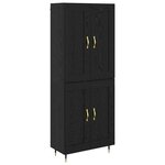 vidaXL Haut Armoire Chêne noir 69 5 x 34 x 90 cm Bois d'ingénierie