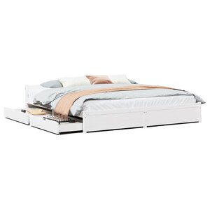 vidaXL Cadre de lit sans matelas blanc 160x200 cm bois de pin massif