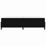 vidaXL Lit à ressorts Noir  Noir 200 x 200 cm Tissu  Bois Engineered