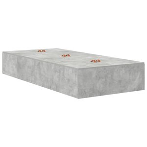 vidaXL Cadre de lit Gris béton 80 x 200 cm Bois d'ingénierie