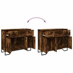 vidaXL Buffet chêne fumé 97x32 5x74 5 cm bois d'ingénierie