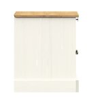 vidaXL Table de chevet VIGO blanc 42x35x42 cm bois de pin massif