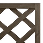 vidaXL Jardinière d'angle en treillis Gris 40x40x150 cm Bois de sapin