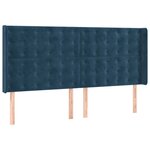 vidaXL Sommier à lattes de lit et matelas Bleu foncé 180x200cm Velours
