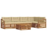 vidaXL Ensemble de canapés d'extérieur 6 pc Naturel et Beige