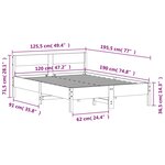 vidaXL Cadre de lit sans matelas blanc 120x190 cm bois de pin massif