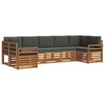 vidaXL Ensemble de canapé d'angle 7 Pièces Naturel et Anthracite