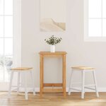 VidaXL Chaises de bar 2 Pièces blanc bois massif d'hévéa