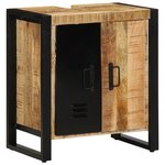 vidaXL Ensemble de mobilier de salle de bain avec étagère avec stockage avec porte 4 Pièces