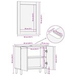 vidaXL Ensemble de mobilier de salle de bain avec étagère 2 Pièces Marron
