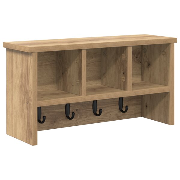 vidaXL Porte-manteau mural chêne artisanal 50 x 16 x 26 cm