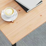 vidaXL Table basse Naturel 100 x 100 x 45 cm Bois de pin massif