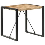 vidaXL Table à manger 80x80x75 cm Bois de manguier brut