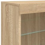 vidaXL Buffet avec lumières LED chêne sonoma 60 5x37x67 cm
