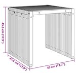 vidaXL Table d'apoint de jardin 45x42 5x45 cm en bois massif de teck