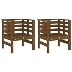 vidaXL Chaises de jardin lot de 2 marron miel 61 5x53x71 cm pin massif