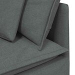 vidaXL Canapé modulaire avec coussins en tissu gris foncé
