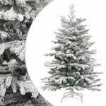 vidaXL Sapin de Noël artificiel à charnières avec neige floquée 180 cm