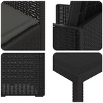 vidaXL Ensemble de salle à manger pour jardin 7 Pièces Anthracite PP