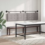 vidaXL Tête de lit suspendue Taupe Tissu