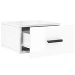 vidaXL Tables de chevet murales 2 Pièces blanc brillant 35x35x20 cm