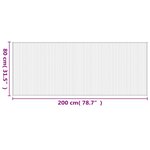 vidaXL Tapis rectangulaire naturel clair 80x200 cm bambou