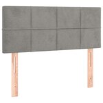 vidaXL Sommier à lattes de lit et matelas Gris clair 100x200cm Velours
