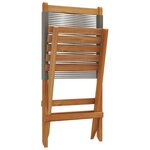 vidaXL Chaises de jardin pliables lot de 8 gris bois d'acacia massif