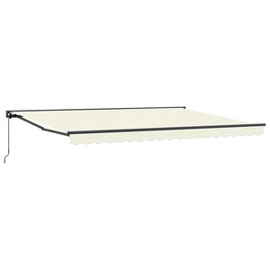vidaXL Auvent Rétractable Crème 450 × 300 cm Polyester et métal