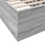 vidaXL Cadre de lit sans matelas sonoma gris 100x200 cm
