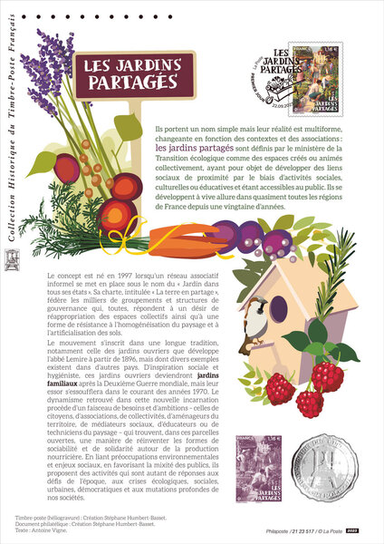 Document philatélique - Les jardins partagés