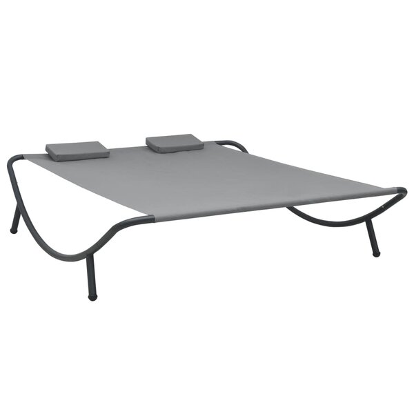 vidaXL Chaise longue d'extérieur Tissu Anthracite