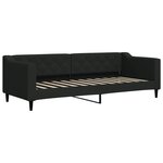 vidaXL Lit de jour avec gigogne et tiroirs noir 80x200 cm tissu