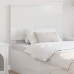 vidaXL Tête de lit Blanc brillant 90 cm Bois d'ingénierie
