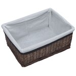 vidaXL Ensemble de paniers gigognes 3 Pièces Marron Saule