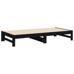 vidaXL Lit coulissant sans matelas noir 2x(90x190) cm