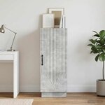 vidaXL Buffet Gris béton 33 x 34 5 x 87 cm Bois d'ingénierie